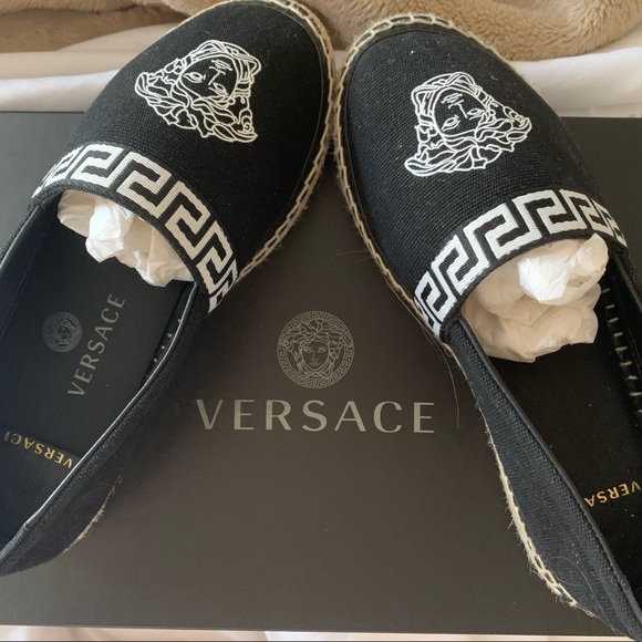 Women black and white Medusa Canvas Espadrille - Picture 3 of 6